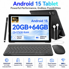 Tablet 10.1 inch Android 15 20(3+17)GB RAM 64GB ROM IPS LCD Dual Camera picture
