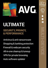AVG Ultimate Security 2024 5 Devices 1 Year New Retail Ships Fast  picture