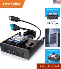 5.25 Inch Internal USB Hub Front Panel – USB‑C 20Gbps + 2X USB‑A 5Gbps, Dual ... picture