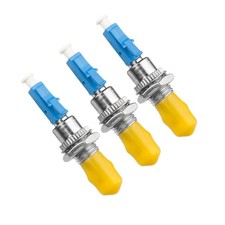 3 Pack SingleMode LC/UPC Male to ST/UPC Female Fiber Optic Adapter Connector ... picture