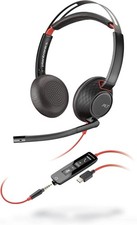 Poly Blackwire 5220 Wired Headset USB-C USB-A 3.5mm Noise Cancel Mic Teams Zoom picture