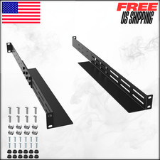 Universal 4 Post 1U Server Rack Shelf Rails Adjustable Depth 16