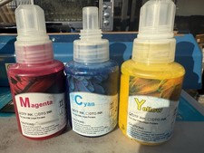 3× 100ml DTF/DTG Ink Set Cyan Magenta Yellow For Epson Printer New Sealed picture