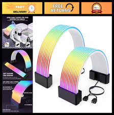 RGB Cable Cover Kit - Flex Power Cable Sleeve for 24-Pin & GPU, ARGB PSU Extensi picture