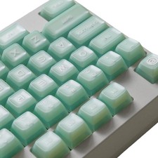 ULTRAEQUIP Jade Keycaps, 160 Keys Double Shot, PBT RSA Profile, Translucent Shin picture