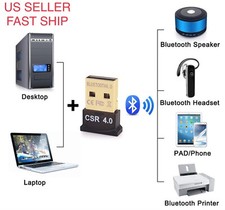 New Mini USB Bluetooth Adapter CSR Dual Mode Receiver for Windows 10/8/7/XP V4.0 picture