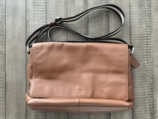 COACH F54792 Charles Messenger Brown Leather Shoulder Laptop Bag picture