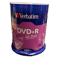Verbatim Life Series DVD+R 4.7GB 16x Recordable Blank Disc 100 Pack Spindle picture