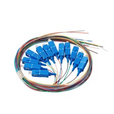 12 Color 1.5M SM 9/125um 0.9mm Ribbon Fiber Optic Pigtail SC/UPC Bundle Pigtail picture