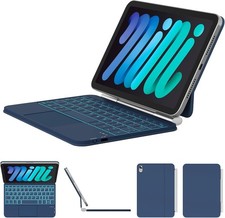 Classic Cases, Covers, Keyboard Folios Steel Blue 2024 for iPad mini 7 & Mini 6 picture