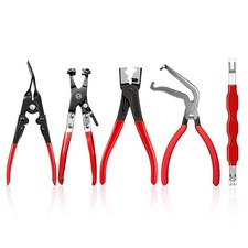 Automotive Disconnect Pliers Tool Set 5 PCS Red Automotive Repair Pliers Set picture