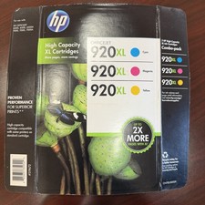 HP 920XL Color Ink Cartridges Genuine HP - Combo Pack - Cyan Magenta Yellow picture
