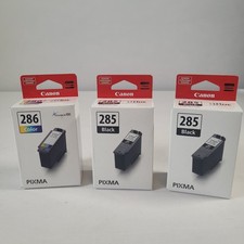 OEM Canon PG-285 CL-286 Ink Cartridges 3 Pack 2 Black 1 Color Genuine NEW picture