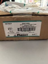 PANDUIT NETKEY NK6TMBU 8 WIRE TOOL-LESS KEYSTONE JACK BLUE CAT6 (BOX of 50) picture