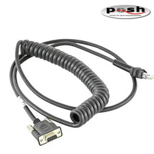 NEW Zebra CBA-R71-C09ZAR RS232 DB9 Female Scanner Cable 9ft Coiled OEM picture