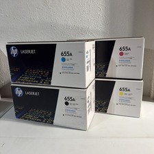 HP 655A Genuine OEM CMYK Full Toner Set CF450A CF451A CF452A CF453A Brand New picture