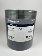 100x Falcon Media DVD-R 16x 4.7 GB / WS Blank Shiny Printable BRAND NEW picture