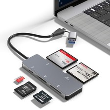 5In1 CFast 2.0 Card Reader USB C/A 5Gbps SD/TF/XD/CF Memory Adapter PC Mac picture