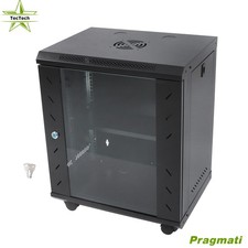 12U Wall Mount Network Server Rack Cabinet Enclosure 15.5'' Deep Door Lock 1PC picture