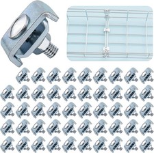 50 Pack Wire Mesh Cable Tray Coupler Kit Steel Bracket 4-6mm Connector picture