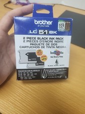 2-Pack Genuine OEM Brother LC51BK BLACK Ink Cartridges  picture