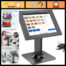 Anti-Theft iPad Kiosk Stand - 360° Swivel & 75° Tilt Tablet Security Mount for P picture
