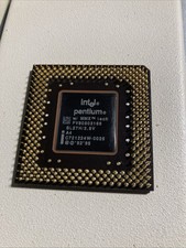 Vintage Intel Pentium w/MMX tech 166 FV80503166 SL27H/2.8v Socket 7 CPU Gold picture