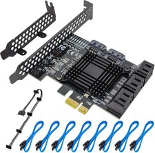 Versatile PCIe 8-Port SATA Controller Card Compatible with Windows, MAC, Linux picture
