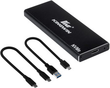M.2 SSD Nvme External Enclosure, 10Gbps USB 3.1 Gen 2 M-Key to USB C Solid State picture