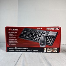 Labtec Media Wireless Desktop Mouse And Keyboard Windows XP Computer NEW IN BOX picture