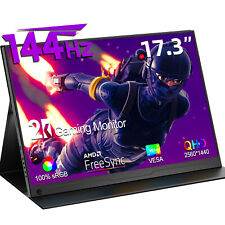 2K Portable Monitor 144Hz Gaming Display 17.3