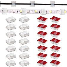 LED Light Strip Cable Clips - 100Pcs Adhesive Wall Mounting Brackets & Wire H... picture