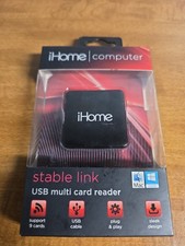 iHome Stable Link USB Multicard Reader IH-U201B Black Sealed picture