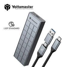 Yottamaster M.2 NVMe SSD Enclosure Hard Drive Case Type C USB 3.2 GEN2X2 20 Gbps picture