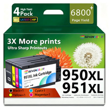 950XL 951XL High Yield Ink Cartridges Combo Pack | 4 Pack, KCMY picture