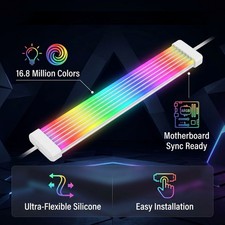 ARGB PSU Cable Flexible Silicone 3 Pin Sync RGB Lighting Kit For PC Cables COAY picture