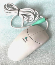 VINTAGE LOGITECH M-CAA42 BEIGE 2 BUTTON MECHANICAL PS2 MOUSE RM2-CMP36 DS picture