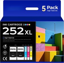 5P T252XL 252XL 252 XL Ink Cartridges For Epson WorkForce WF-3640 7710 7620 7720 picture