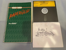 PAPERCLIP - Atari 800/130XE Computer Word Processing Software Disk+Manual TESTED picture