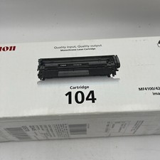Canon 104 Black Toner Cartridge Genuine New OEM Sealed Box Brand New EXPIRED picture