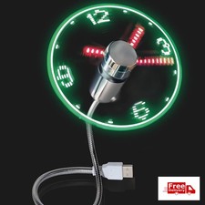 USB Clock Fan with Real Time Display, Mini Portable Flexible Cooling Fans picture