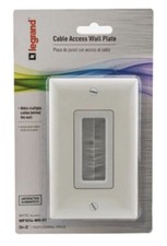 Four (4) Legrand On-Q Cable Access Wall Plates WP1014-WH-V1 ~ White ~ Pro Pack picture