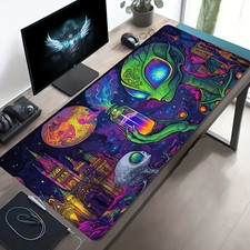 1pc Large Gaming Mouse Pad, Alien Character Fantasy Universe Pattern, Non-Slip picture
