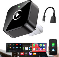 Wireless Carplay Adapter 2026 Upgrade Mini Design, USB/USB-C Plug & Play Convert picture