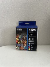 Genuine Epson 410XL 410 Ink Cartridges 5 Pack Combo Black + Color Dated 8/27 picture