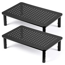  2 Pack Desktop Riser, 3 Height Adjustable Monitor stands for 2 Monitors, PC,  picture