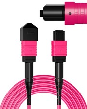 OM4 MPO/MTP Fiber Patch Cable 1m 3.3ft 12 Core Strand 40G/100G/200G UPC picture