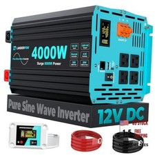 4000 Watt Inverter Pure Sine Wave 12V DC to 120V AC for RV, Truck, Solar, picture