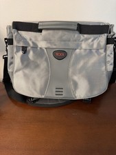 TUMI T2 Tech Heavy Duty Gray Expandable Messenger Bag. Only Used Once. picture