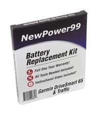 NP99sp Battery Kit for Garmin DriveSmart 65 & Traffic with Tools, Video Instr... picture
